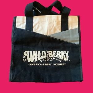 WILDBERRY “AMERICA’S BEST INCENSE” VINTAGE TOTE BAG. MEASURES @ 14 INCHES HIGH